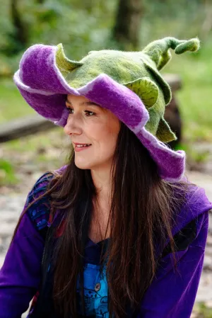 Felt Flower Leaf Hat