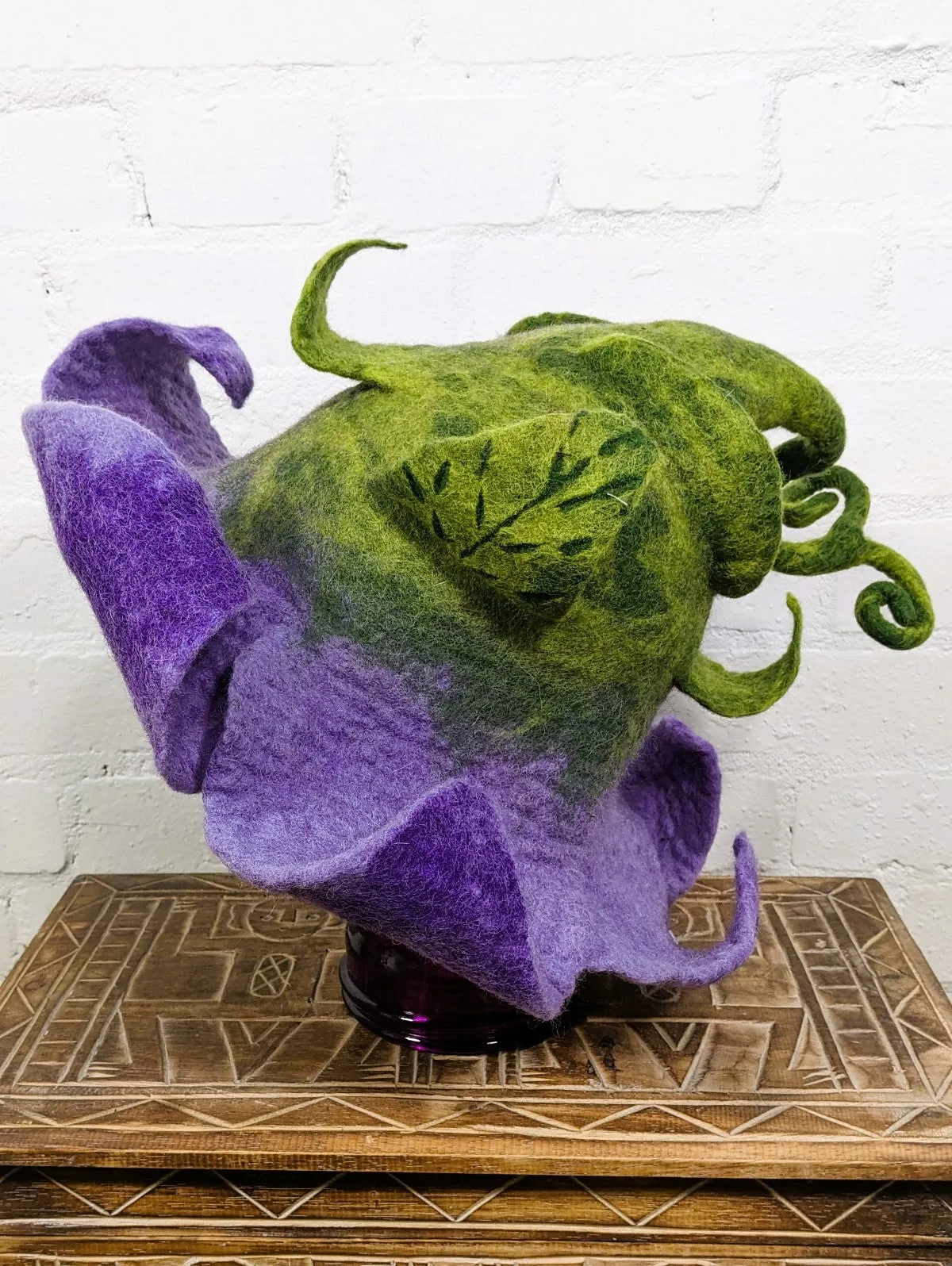 Felt Flower Leaf Hat