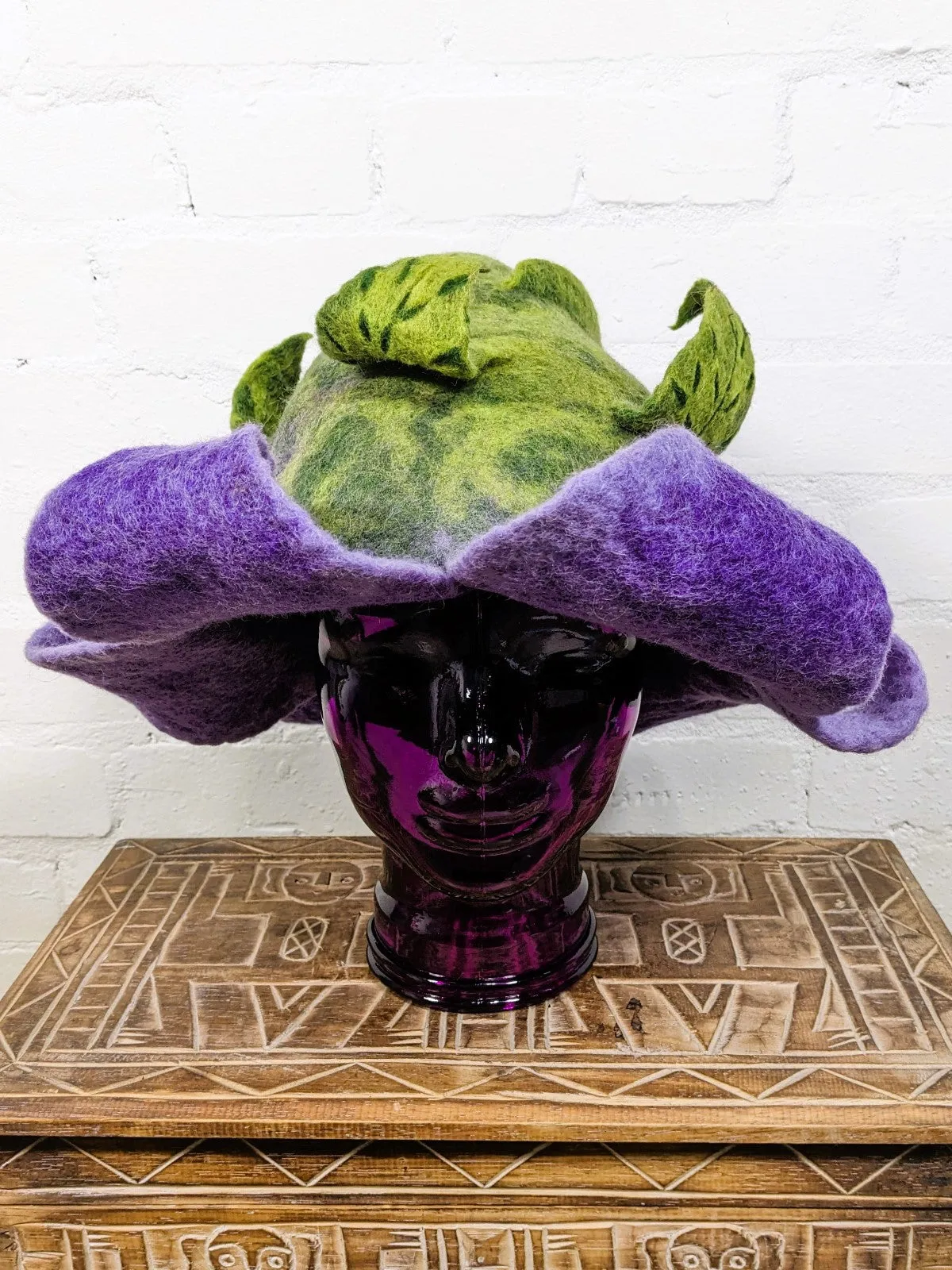Felt Flower Leaf Hat
