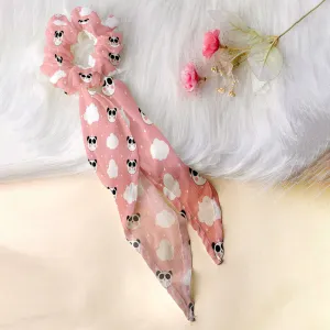 Ferosh Light Pink Panda Scarf Scrunchie