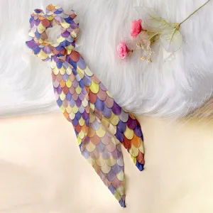 Ferosh Multicolored Fish Scale Scarf Scrunchie