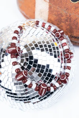 Football Season Brown Beaded Hat Chain