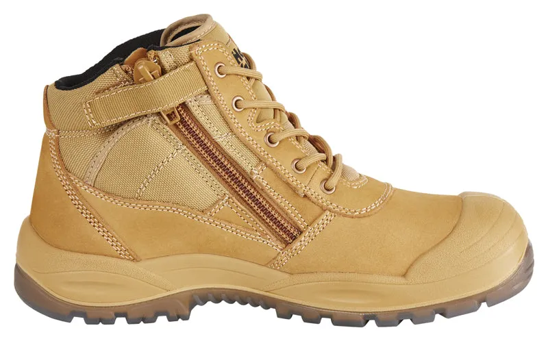 Foundations - Utility Zip Sided Steel Toe Safety Boot - Wheat
