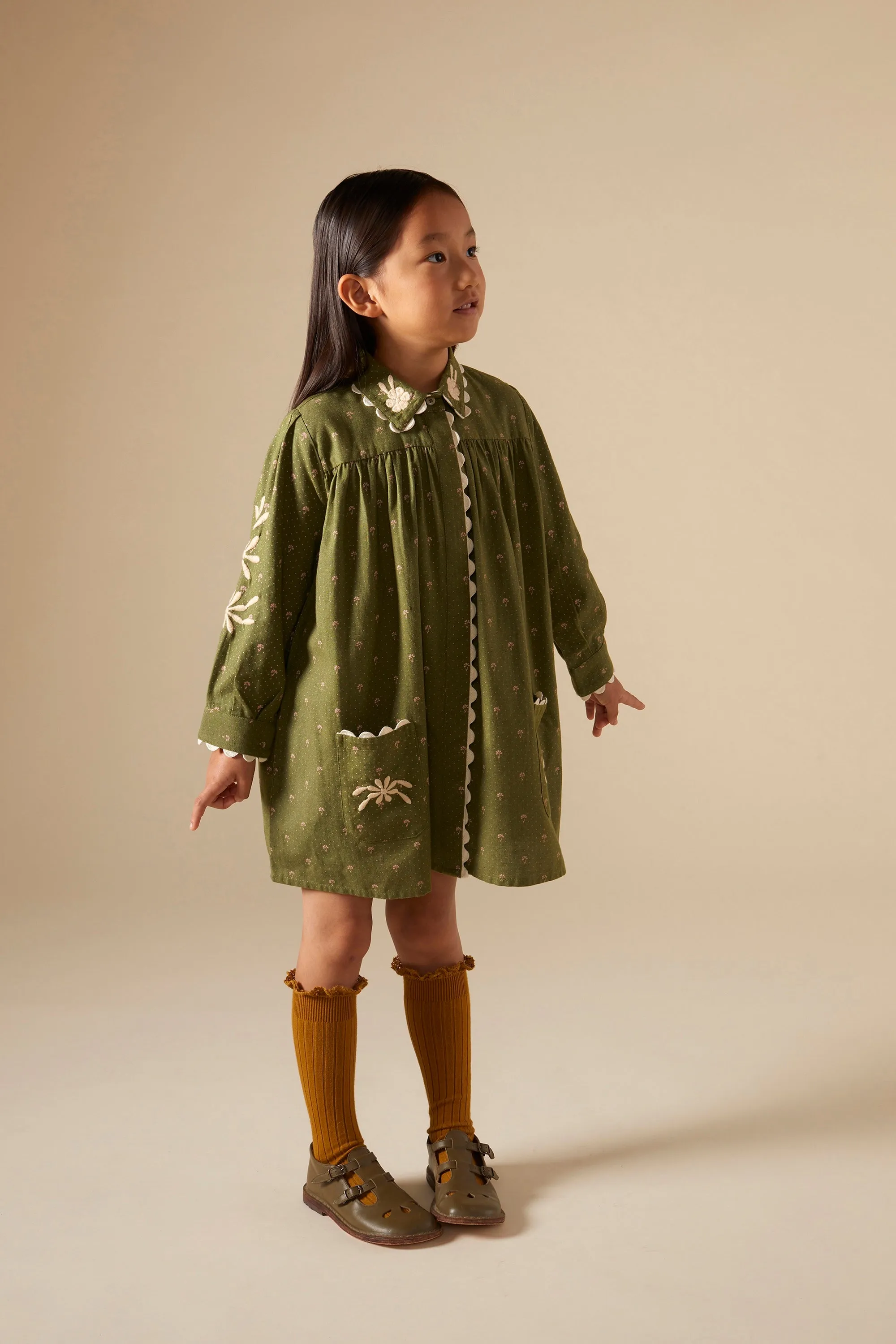 'Francine' Dress - Valley Calico Fern