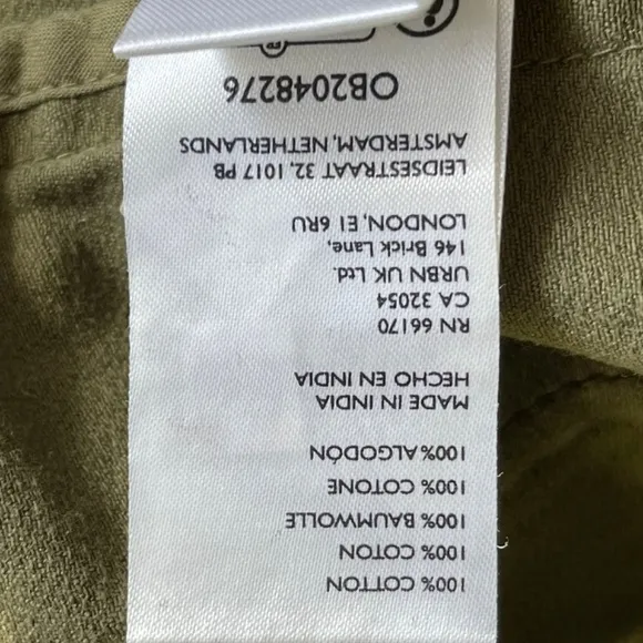 Free People Arya Utility Jacket, Medium, Dried Herb - NWT