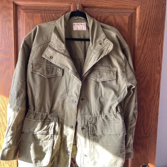 Free People Arya Utility Jacket, Medium, Dried Herb - NWT