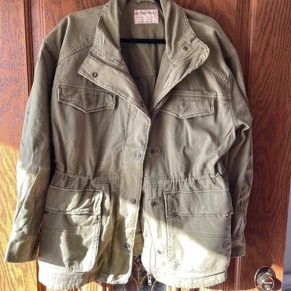 Free People Arya Utility Jacket, Medium, Dried Herb - NWT