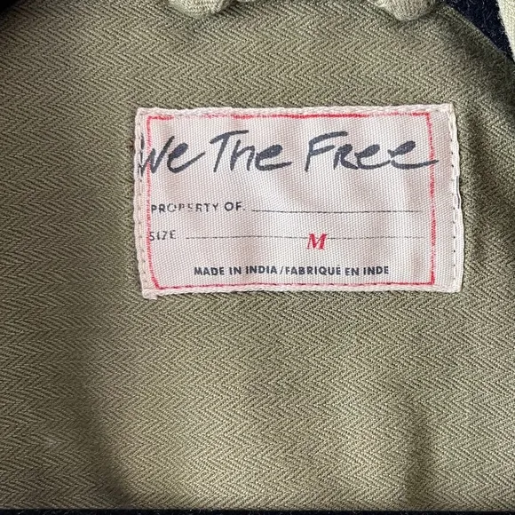 Free People Arya Utility Jacket, Medium, Dried Herb - NWT