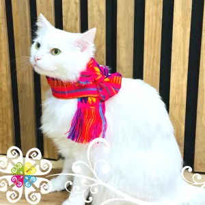 Fuchsia Cat Cambray Scarf - Pet Accessories