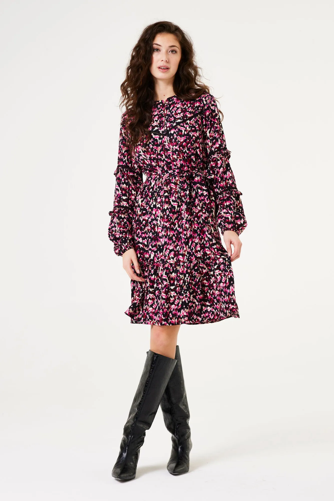 Garcia Megan Midi Dress - Cabernet Print
