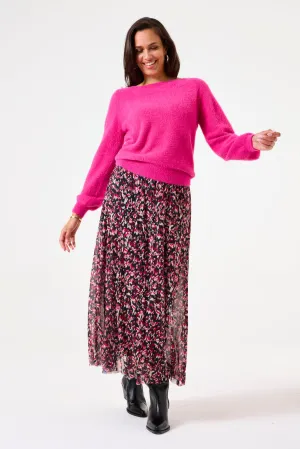 Garcia Megan Midi Skirt - Cabernet Print