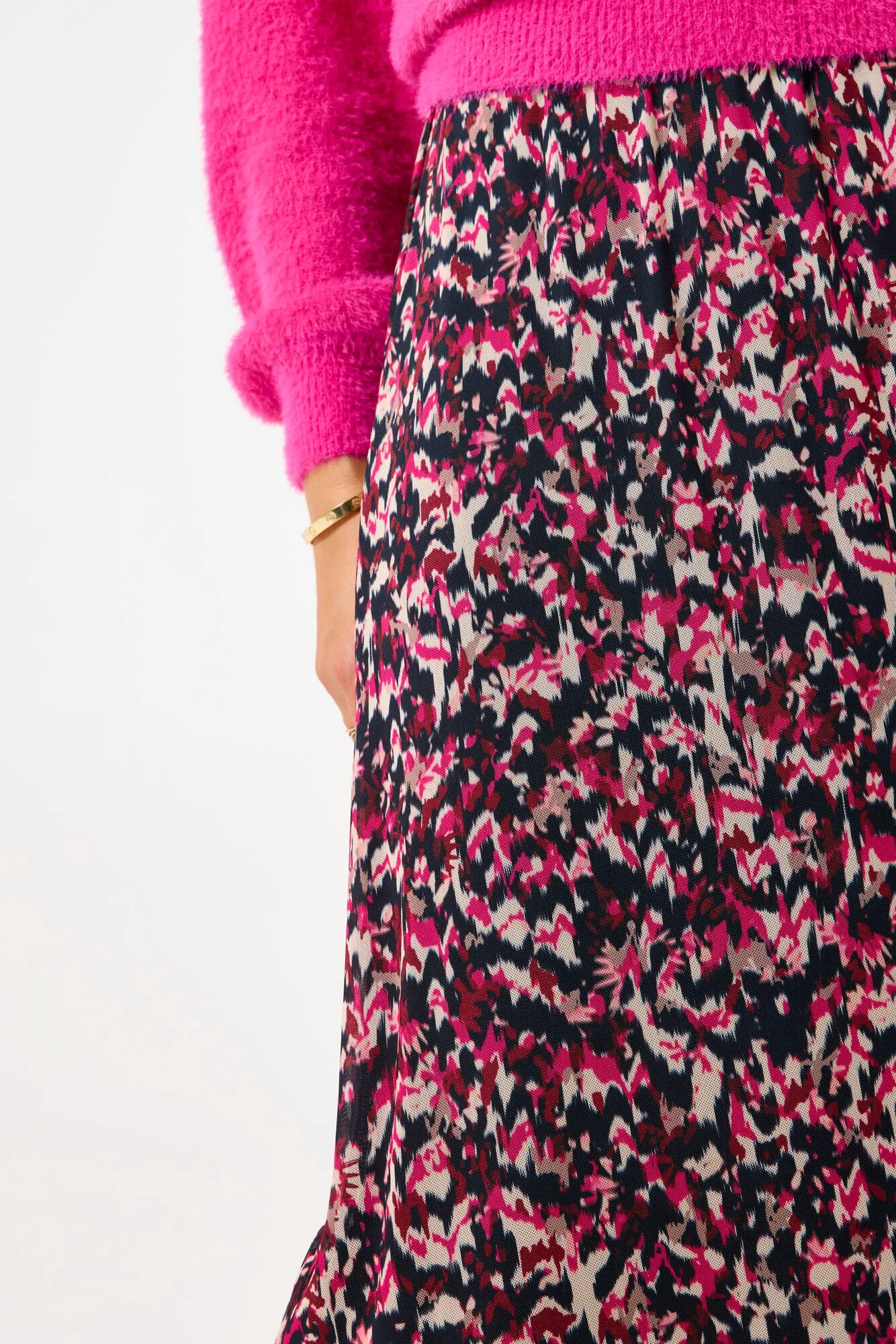 Garcia Megan Midi Skirt - Cabernet Print
