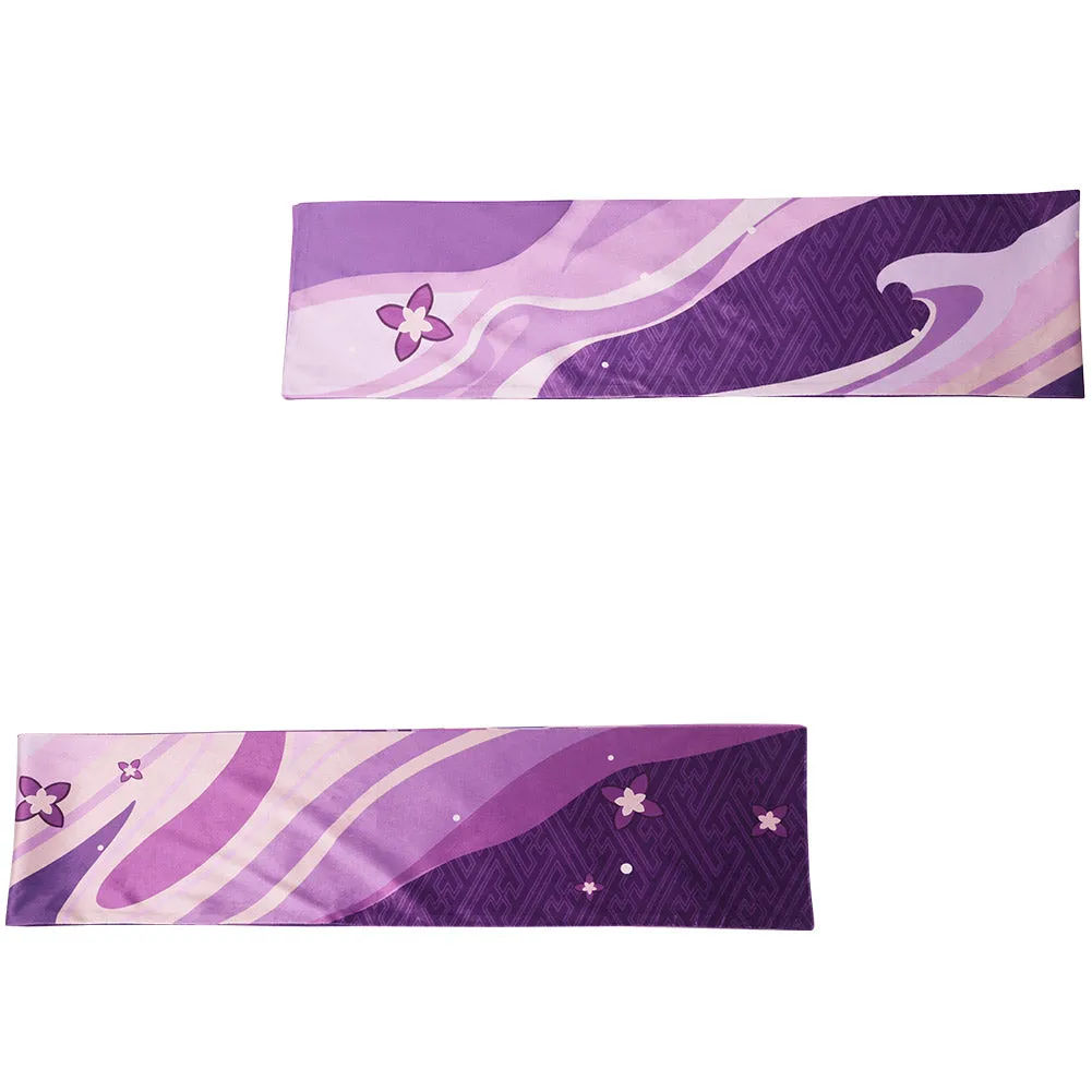 Genshin Impact Raiden Shogun Original Winter Warm Purple Scarf Cosplay Accessories