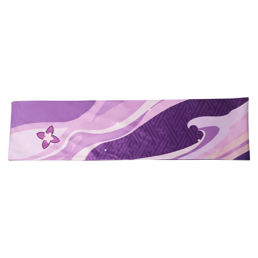 Genshin Impact Raiden Shogun Original Winter Warm Purple Scarf Cosplay Accessories
