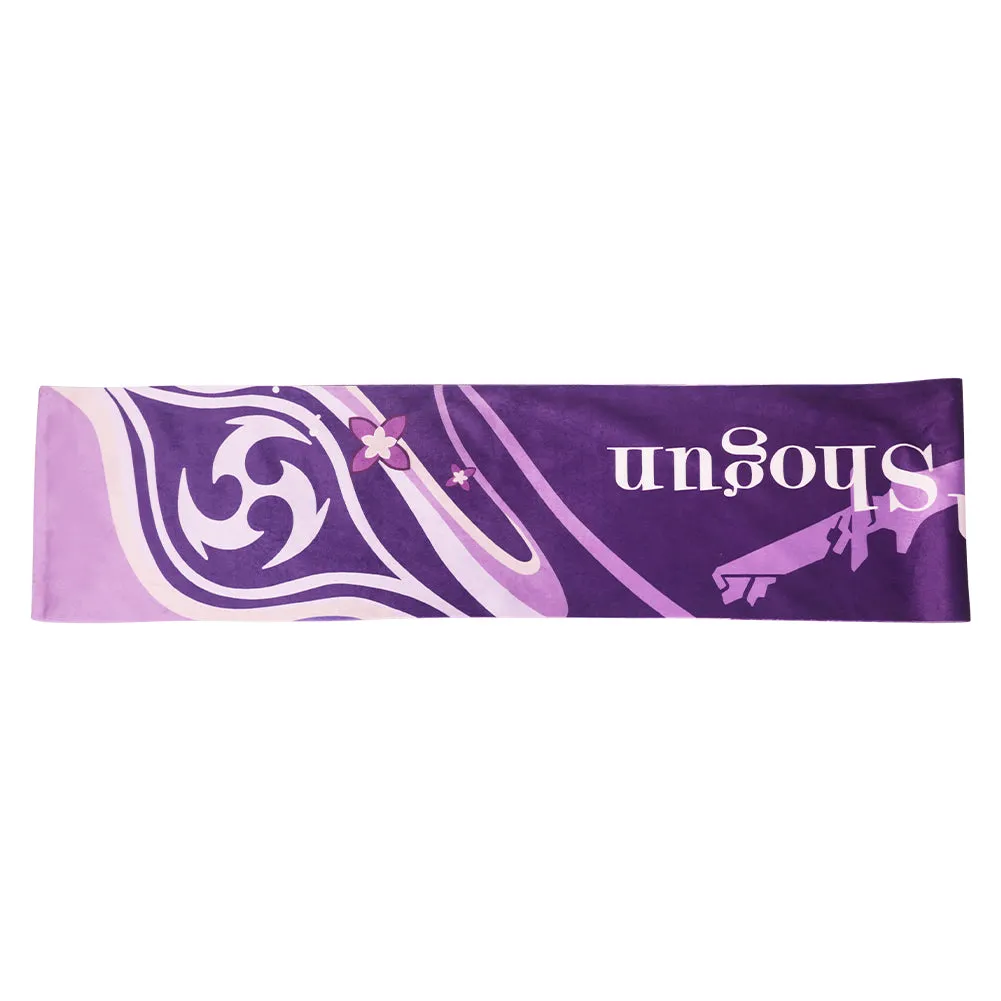 Genshin Impact Raiden Shogun Original Winter Warm Purple Scarf Cosplay Accessories