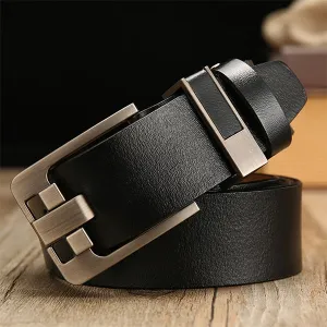genuine leather strap luxury pin buckle belts for men