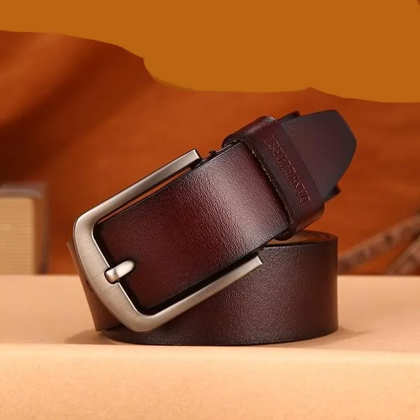 genuine leather strap luxury pin buckle belts for men