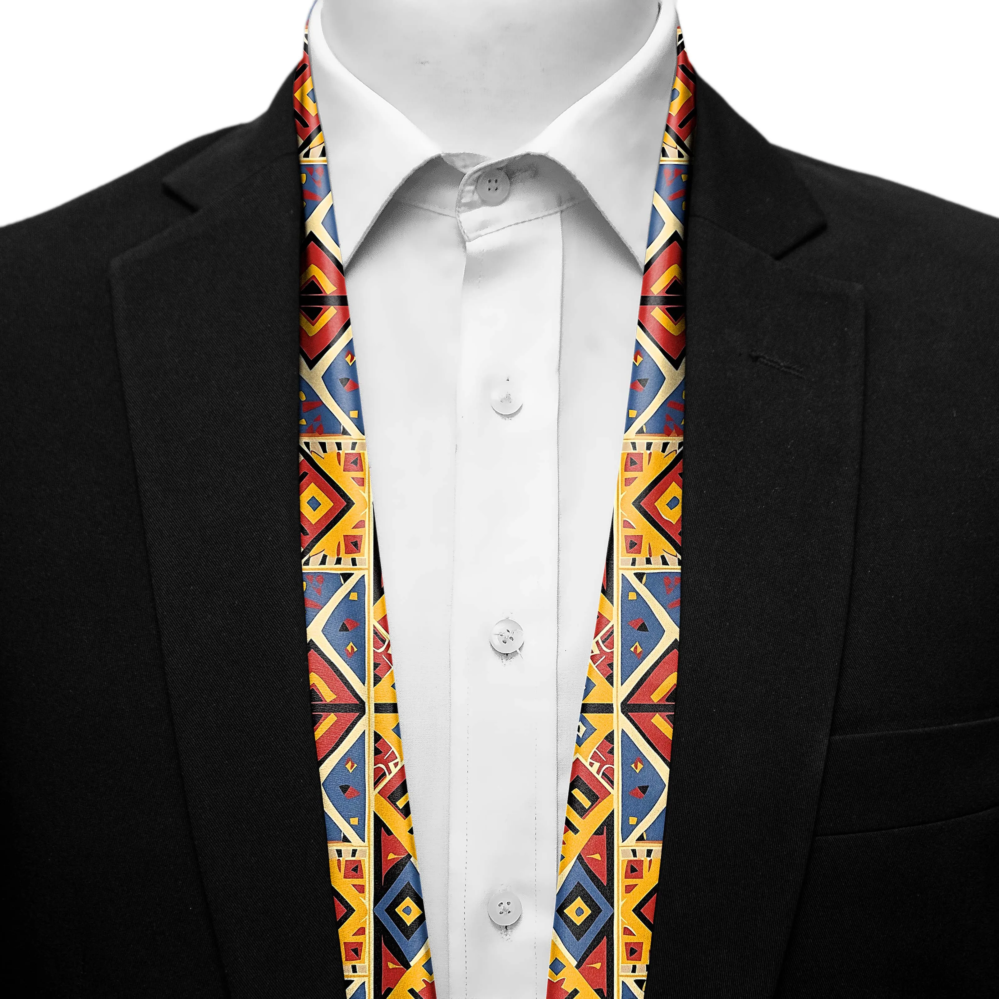 GEOMETRIC TRIBAL PATTERN MEN SCARF - PREMIUM COLLECTION