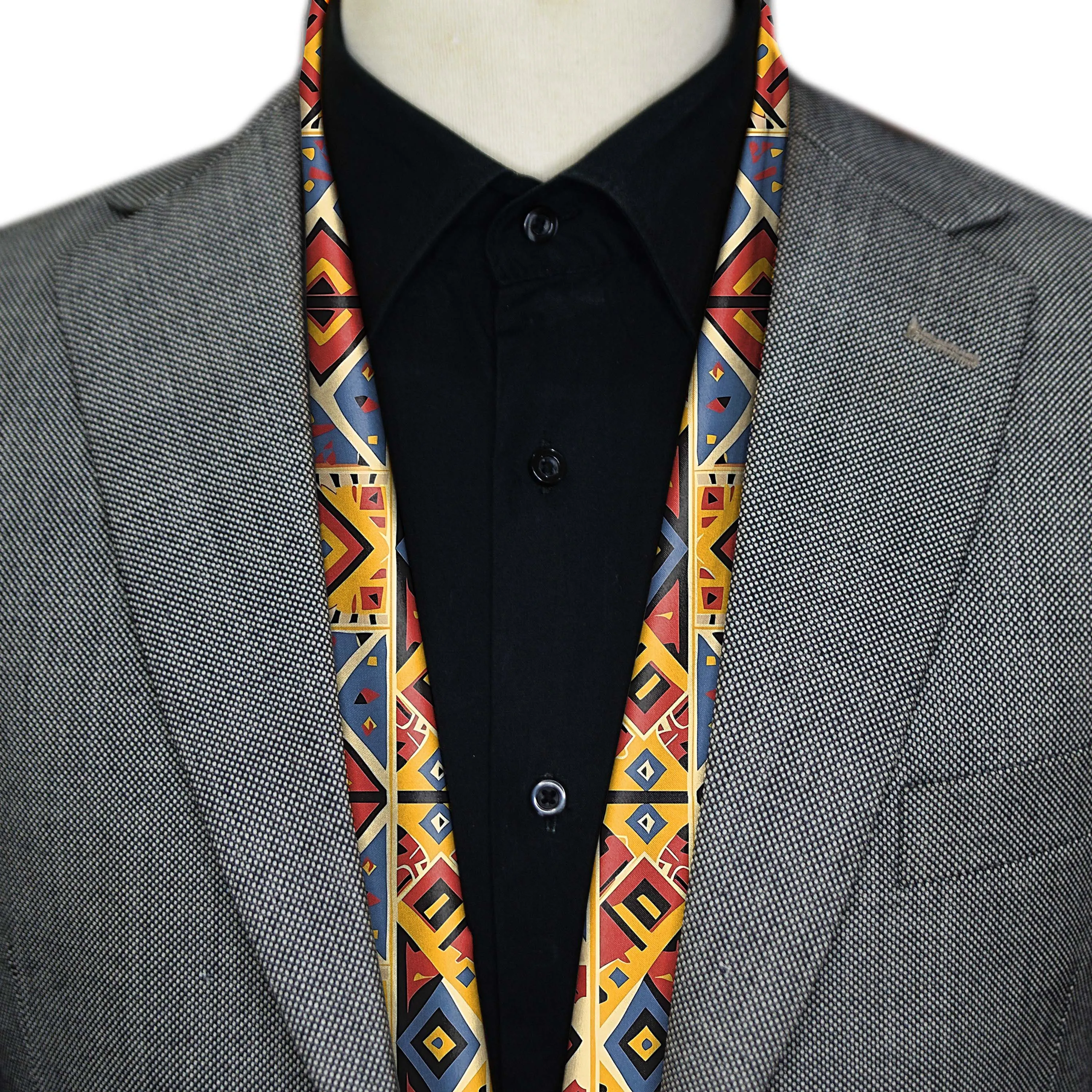 GEOMETRIC TRIBAL PATTERN MEN SCARF - PREMIUM COLLECTION