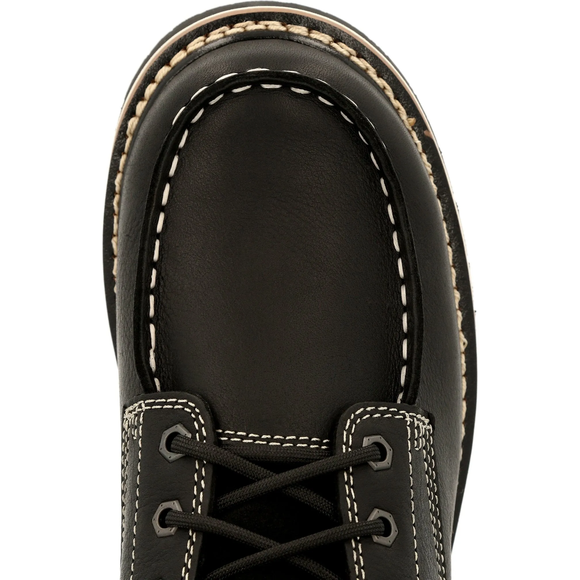 Georgia Men's AMP LT Wedge 6" Moc Toe Waterproof Work Boot - Black - GB00475