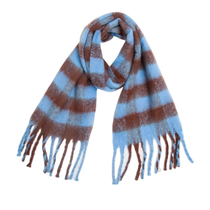 Gingham Fringe Scarf