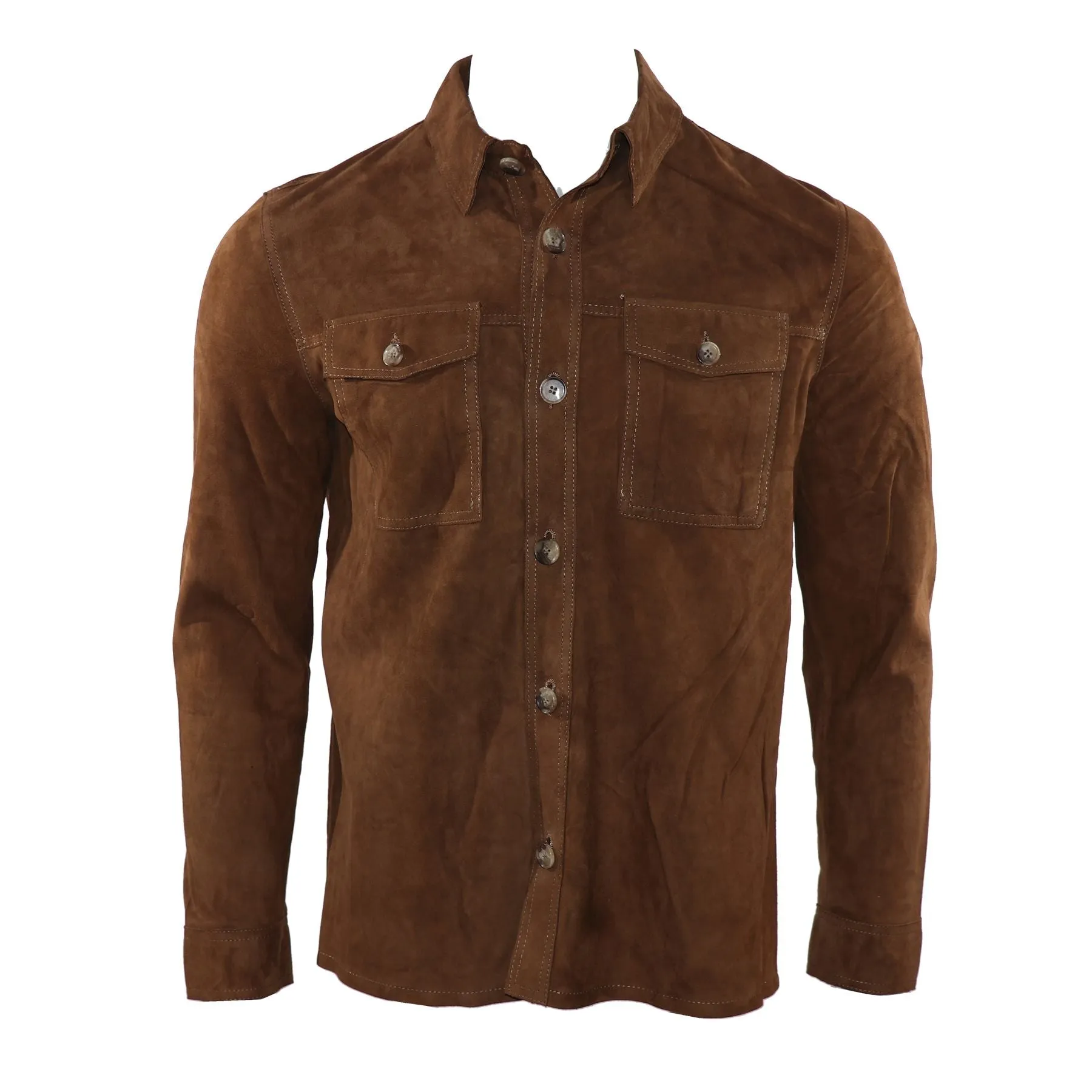 Goat Suede Shirt Jacket