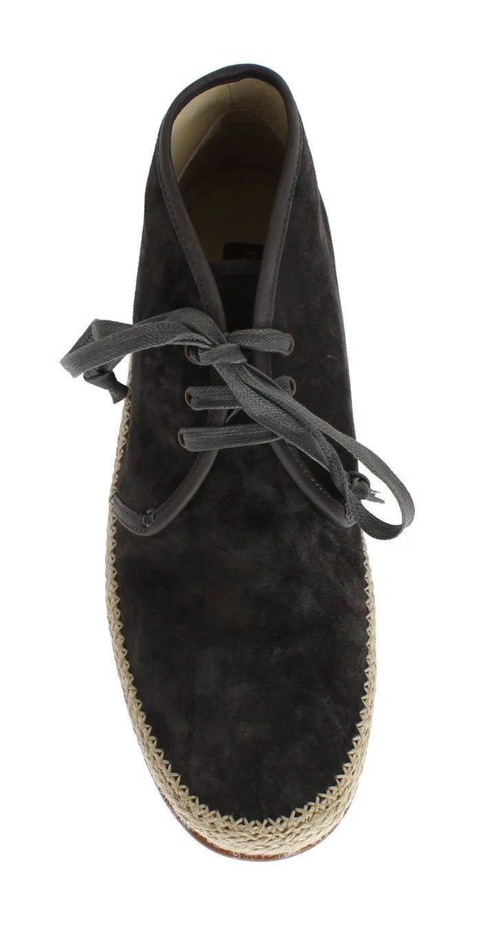Gray Suede Corrida Chukka Ankle Boots