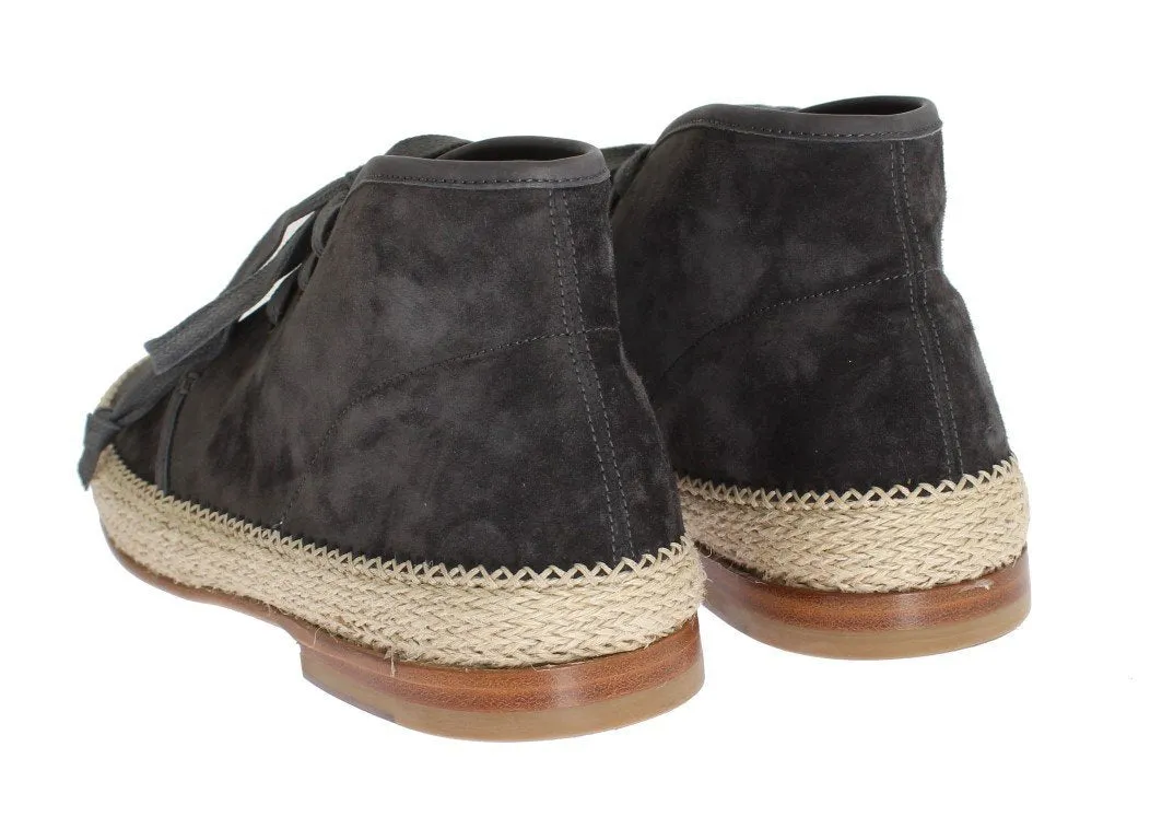 Gray Suede Corrida Chukka Ankle Boots