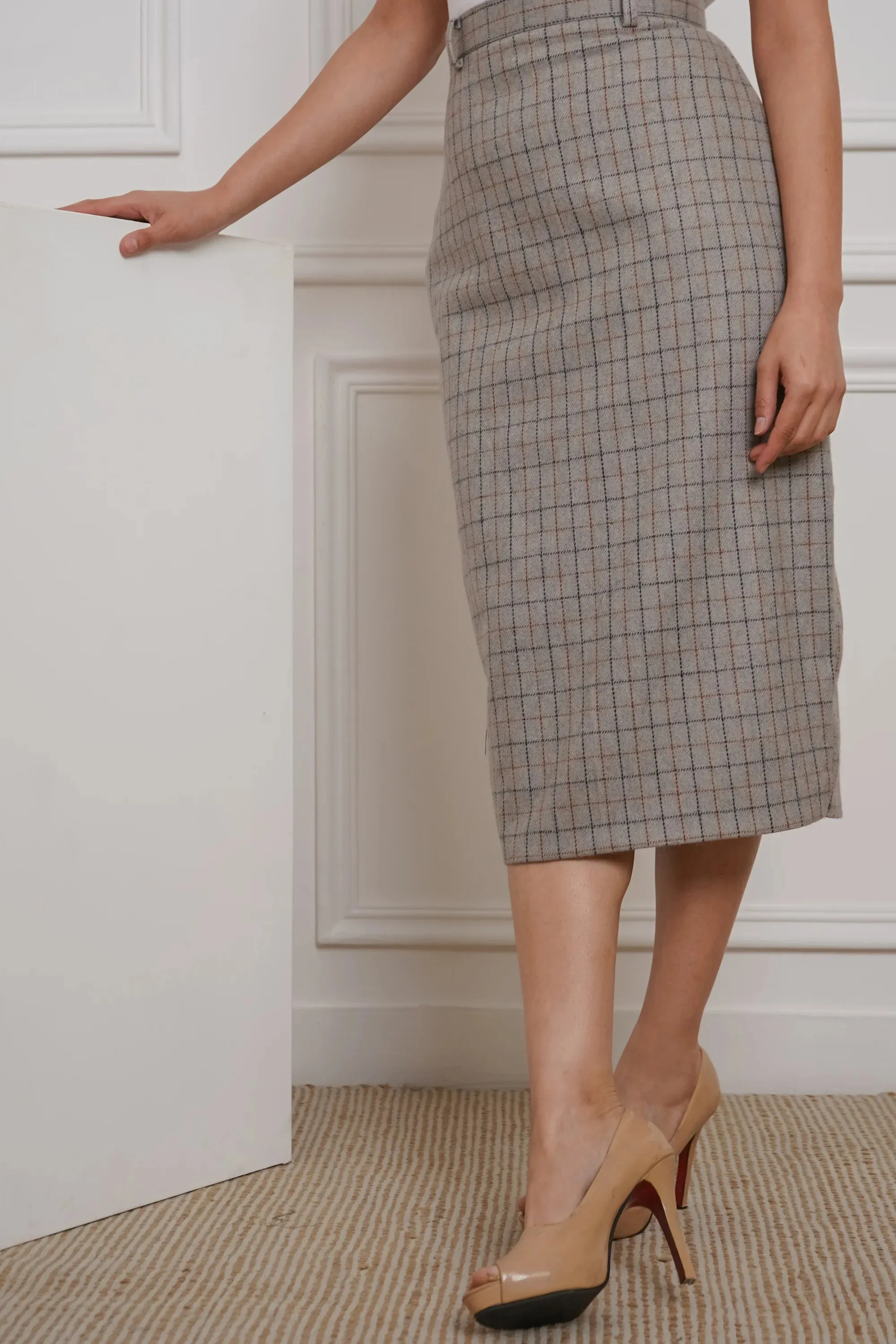 Gray-T Expectations Wool Pencil Skirt