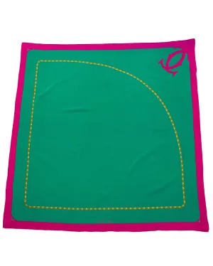 Green & Pink Silk Scarf