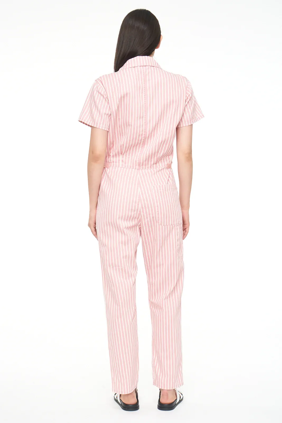 GROVER SHORT SLEEVE FIELD SUIT - PEONY STRIPE