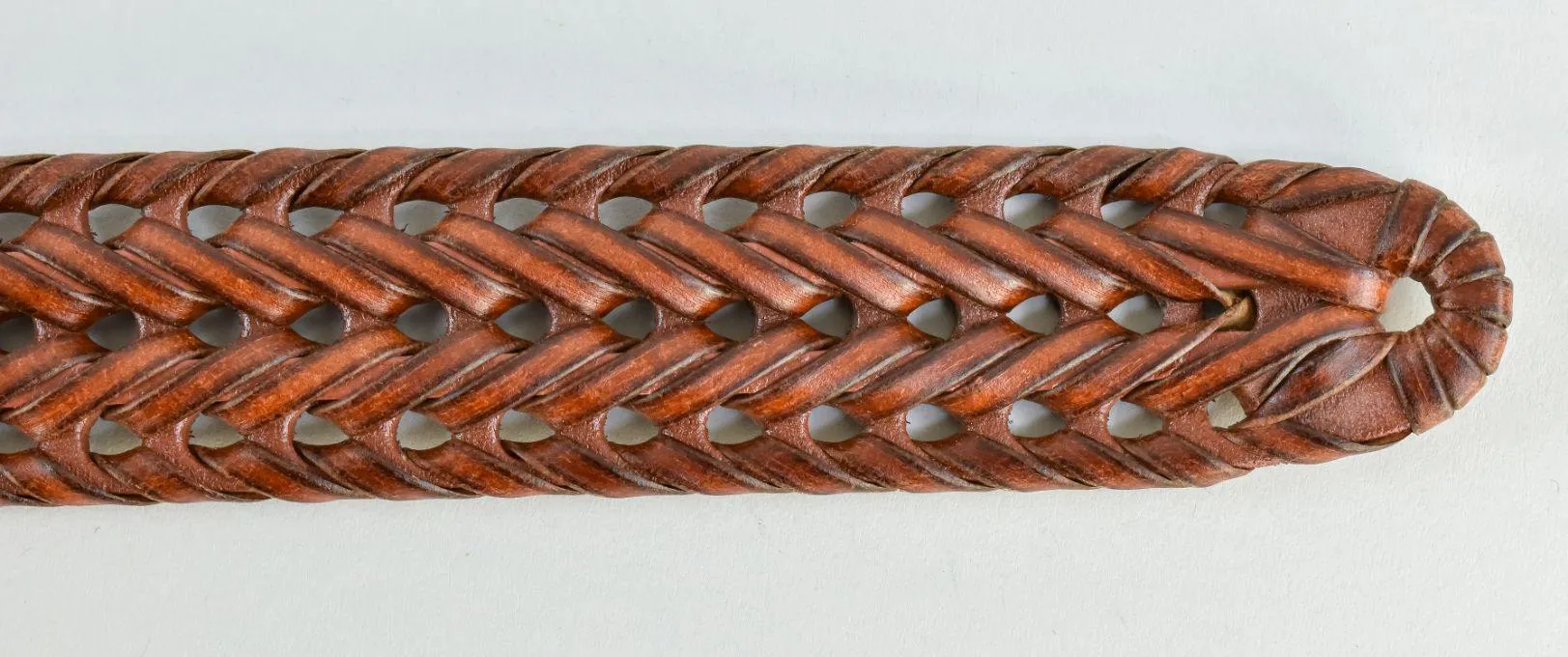 Gun Hill Men's Plaited Leather Belt Black Tan