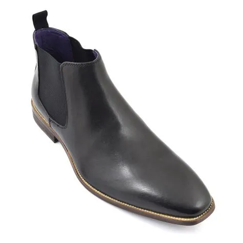 Handmade Black Leather Chukka Boots for Men