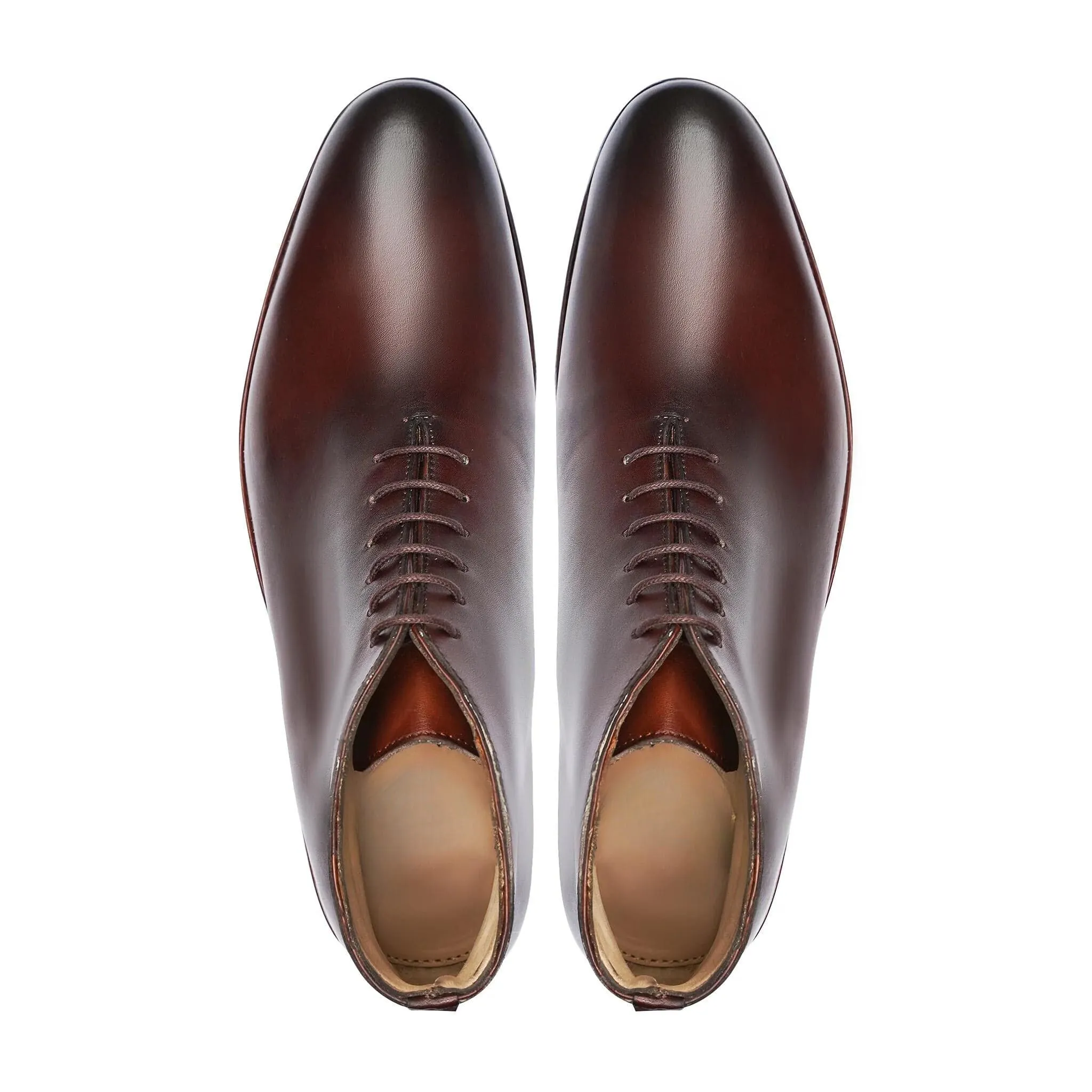 Handmade Custom Calf Leather Brown Dress Chukka Boots For Men
