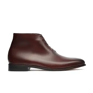 Handmade Custom Calf Leather Brown Dress Chukka Boots For Men