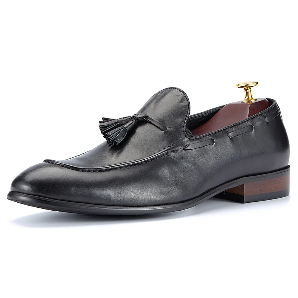 Handmade Full Grain Leather Tassel Loafers