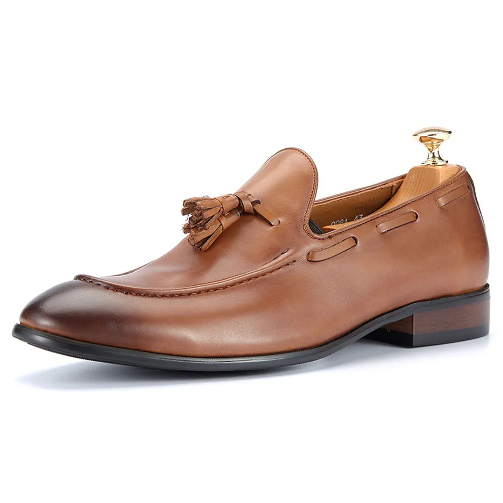 Handmade Full Grain Leather Tassel Loafers