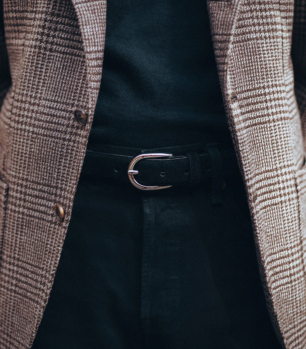 Harry Belt Black Suede
