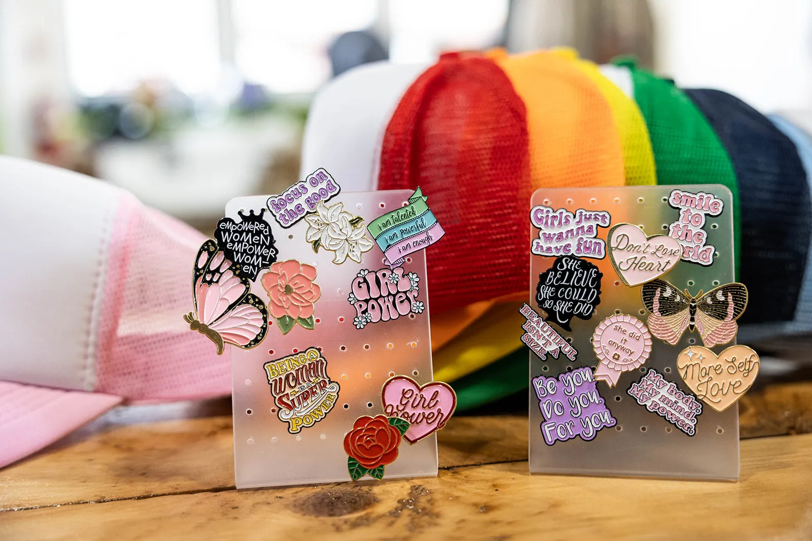 hat bar pins