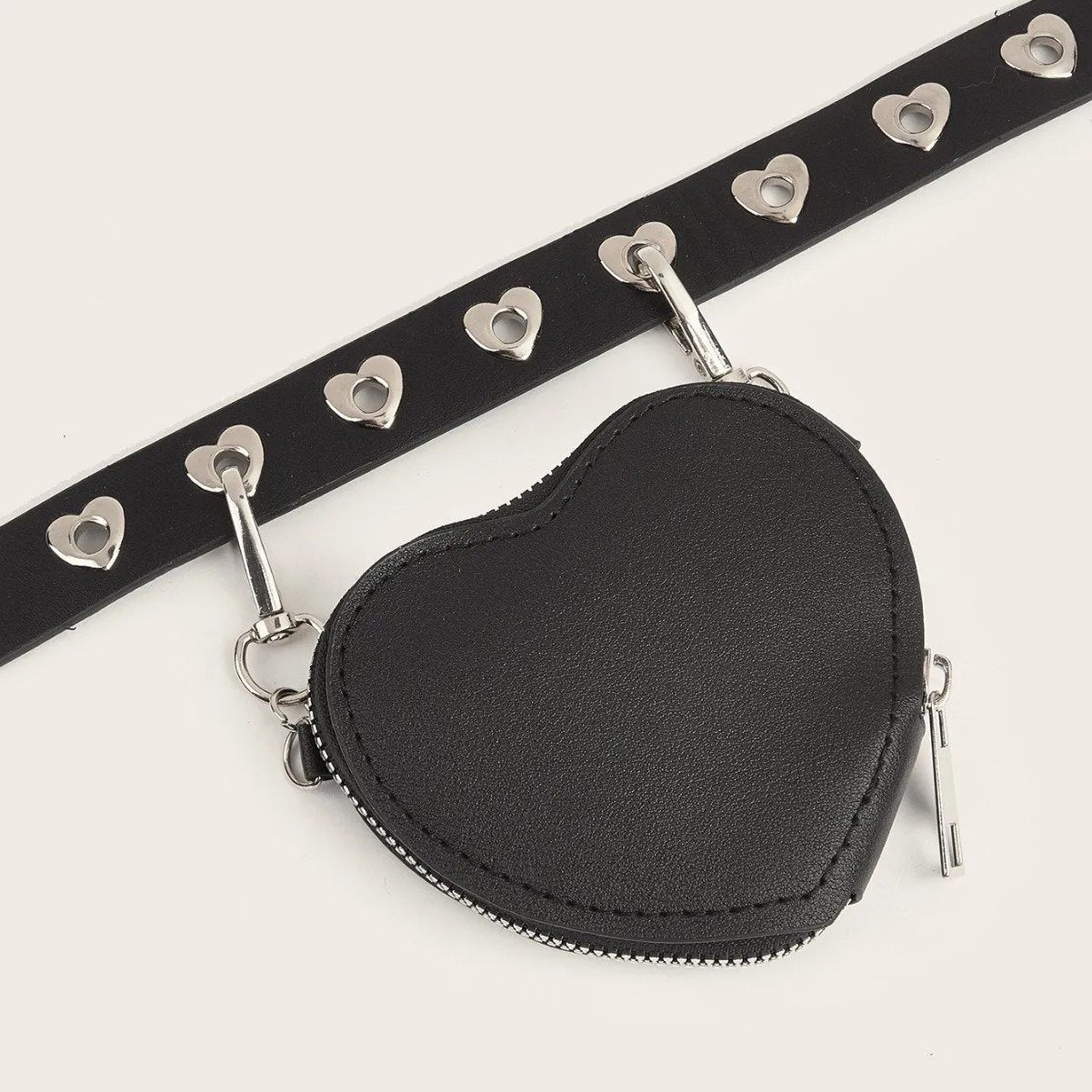 Heart hollow out bag adjustable belt