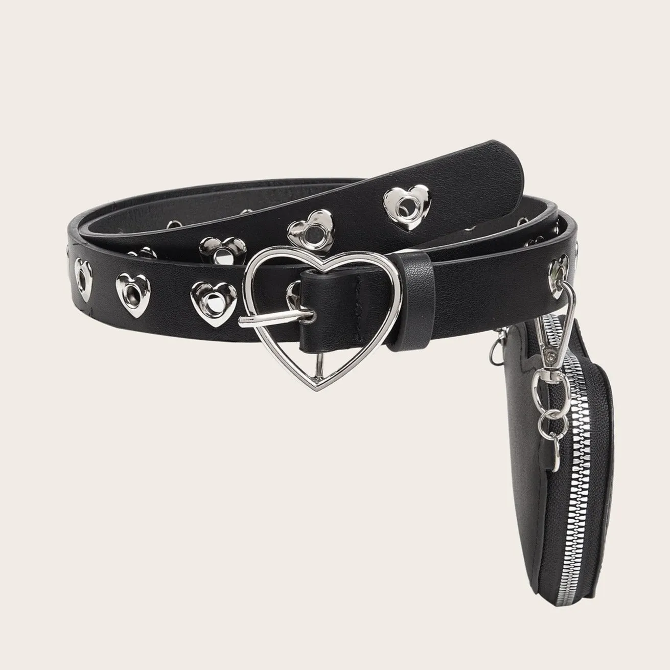Heart hollow out bag adjustable belt