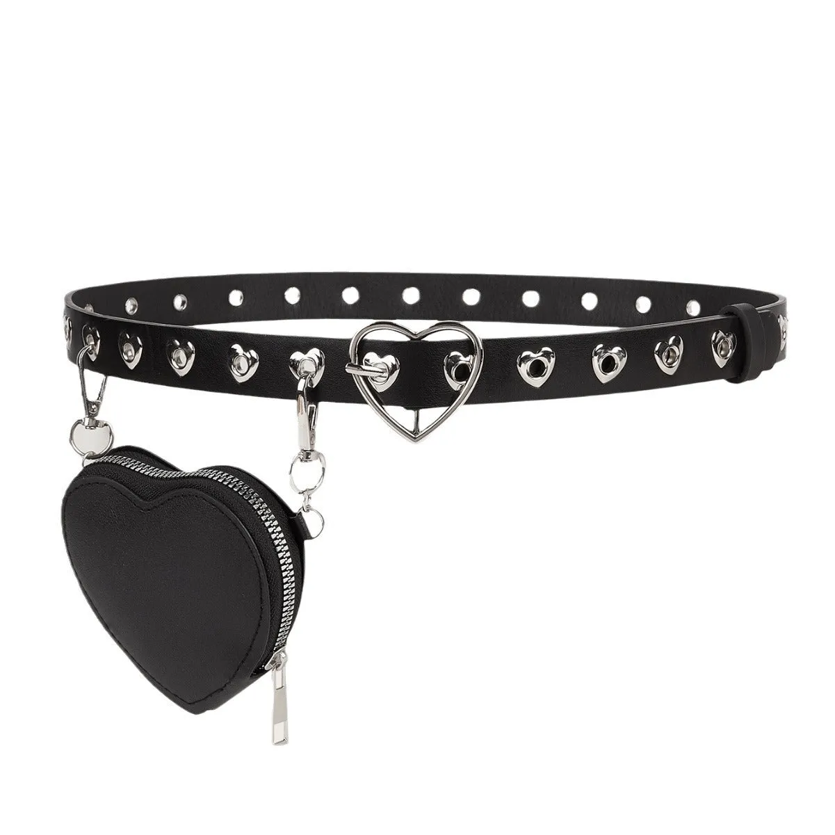 Heart hollow out bag adjustable belt