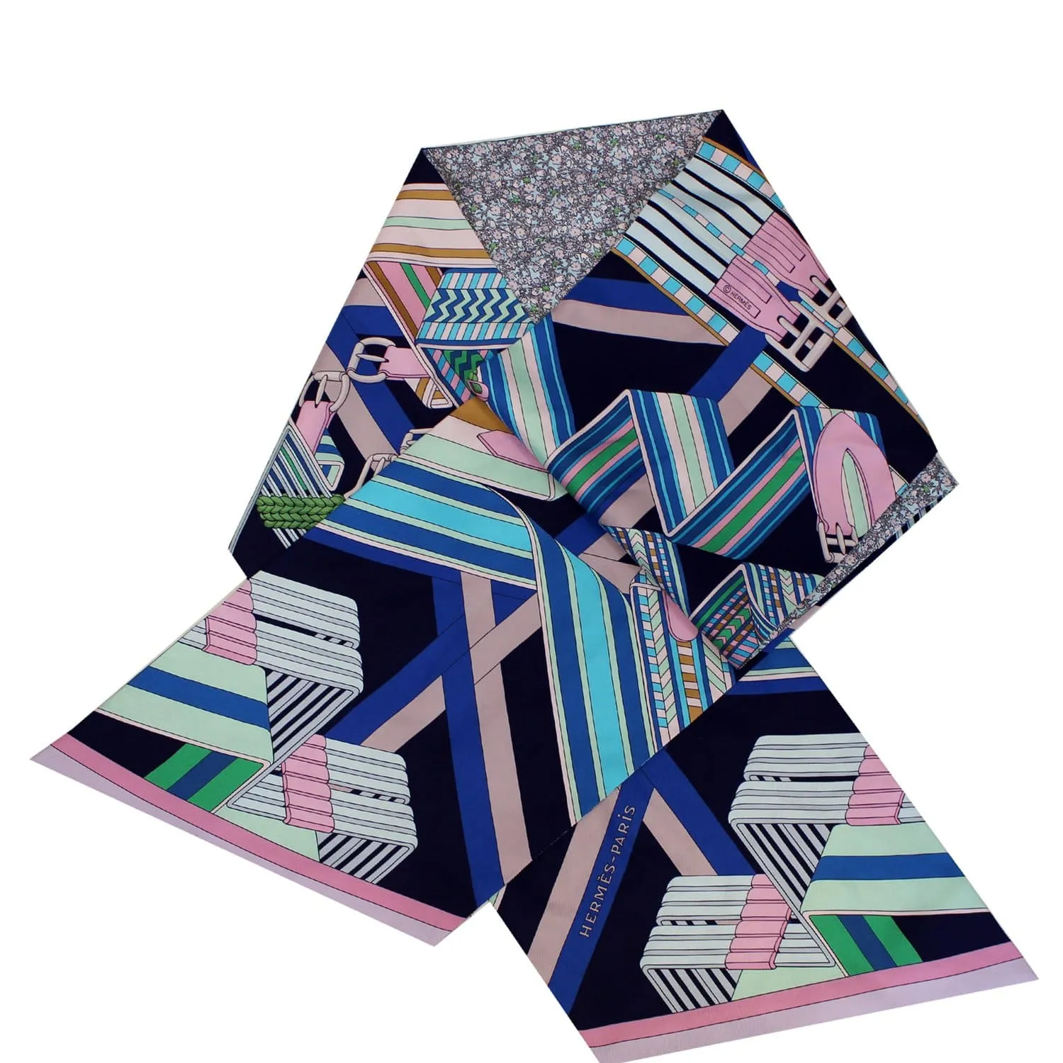 Hermes Silk Twilly Scarf Multicolor