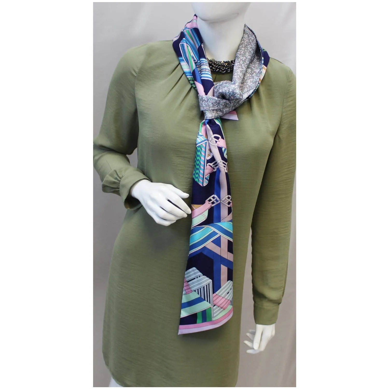 Hermes Silk Twilly Scarf Multicolor