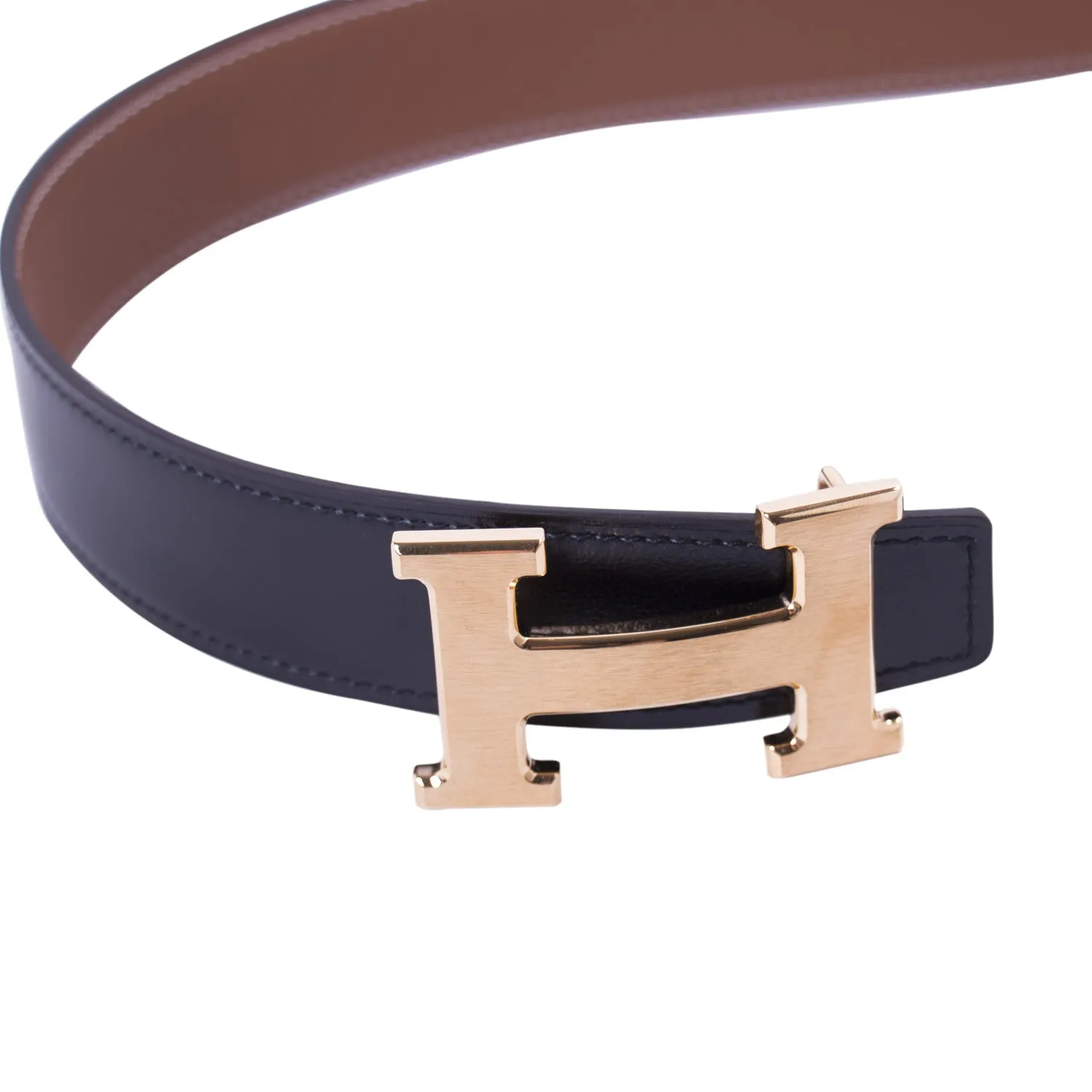 Hermès H Belt Buckle and Reversible Strap