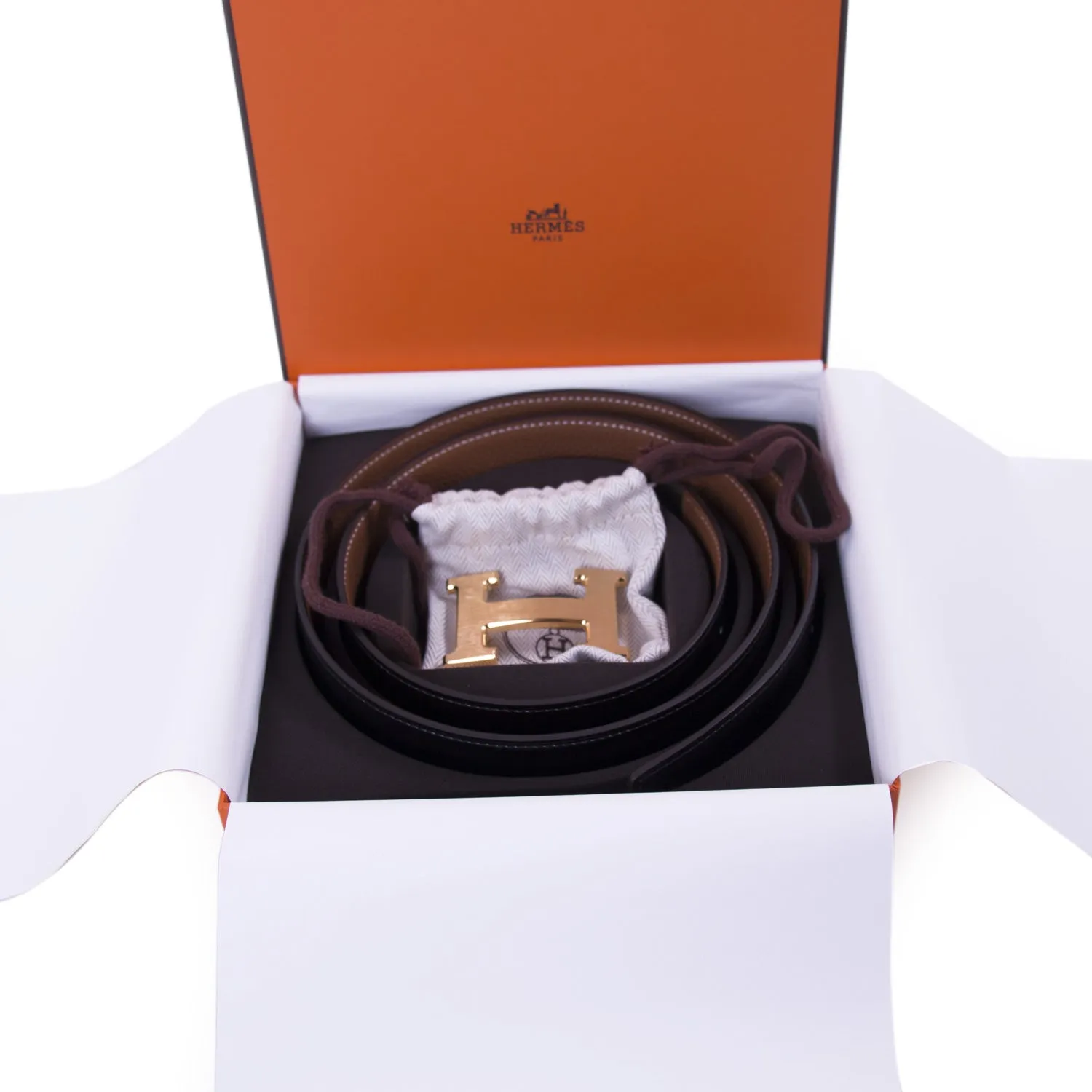 Hermès H Belt Buckle and Reversible Strap