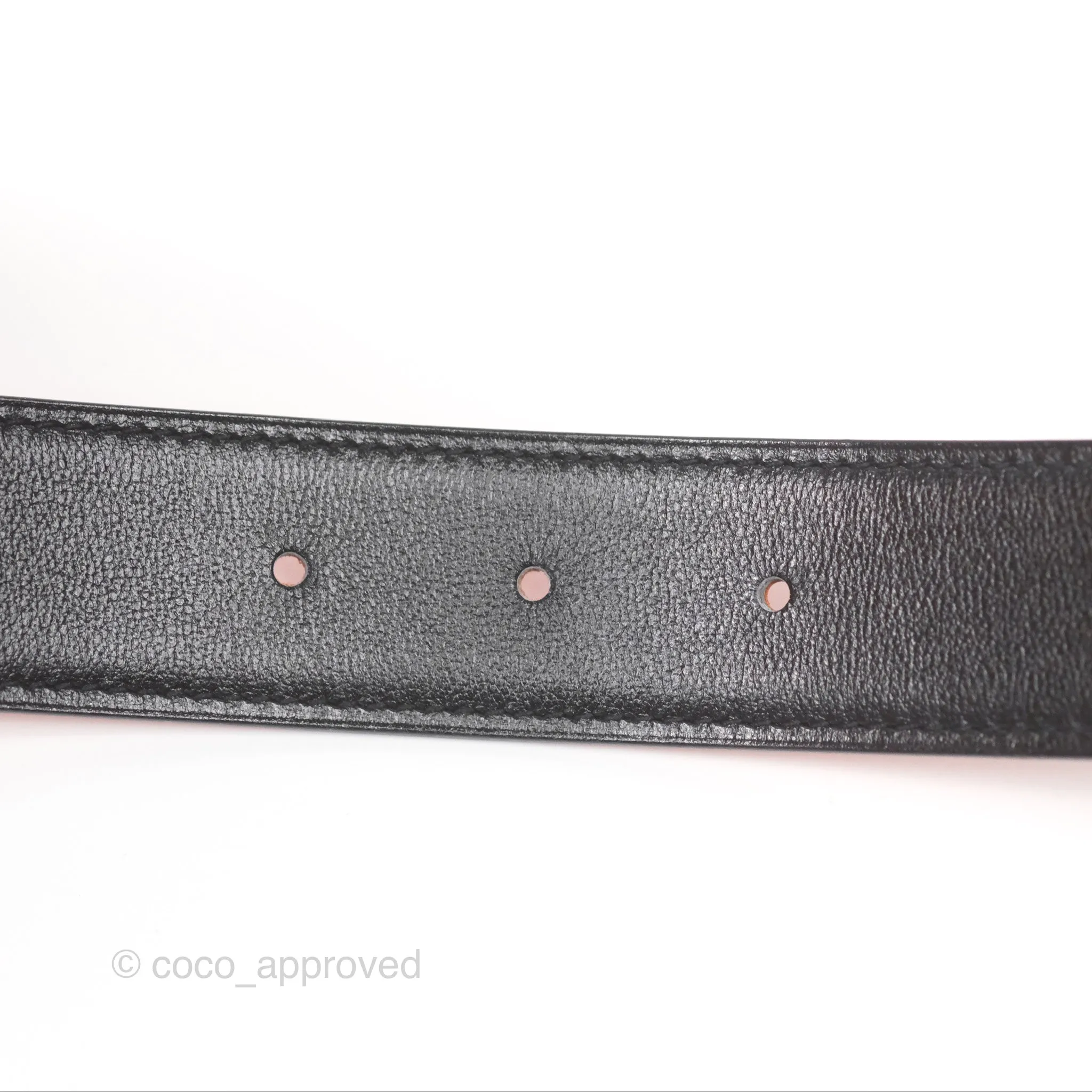 Hermès H Speed Belt Buckle & Reversible Leather Strap Black Silver Hardware 32mm