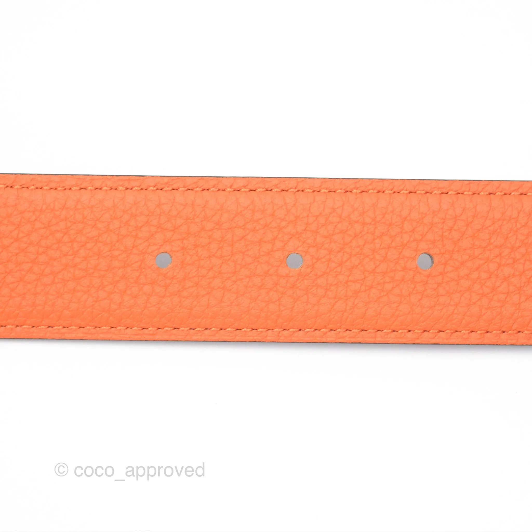 Hermès H Speed Belt Buckle & Reversible Leather Strap Black Silver Hardware 32mm