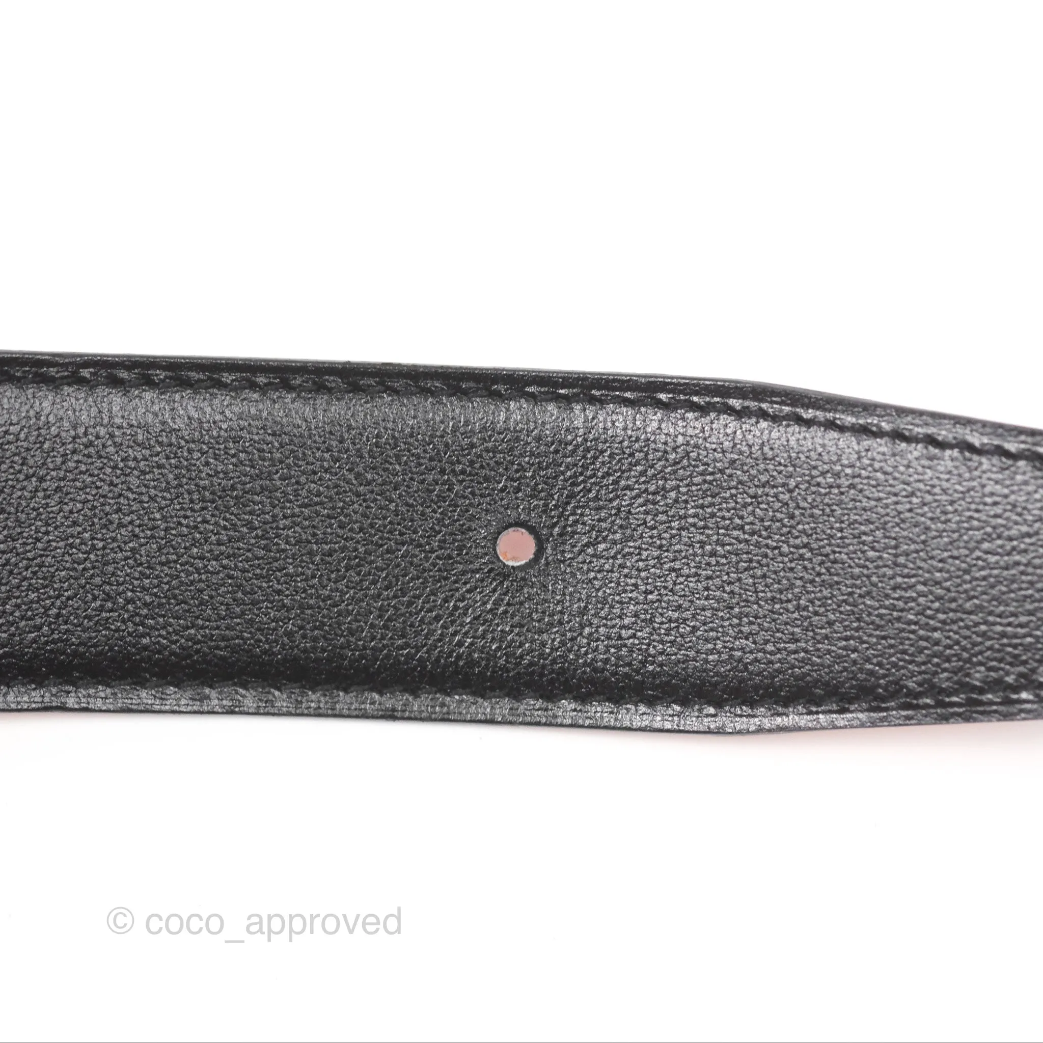 Hermès H Speed Belt Buckle & Reversible Leather Strap Black Silver Hardware 32mm