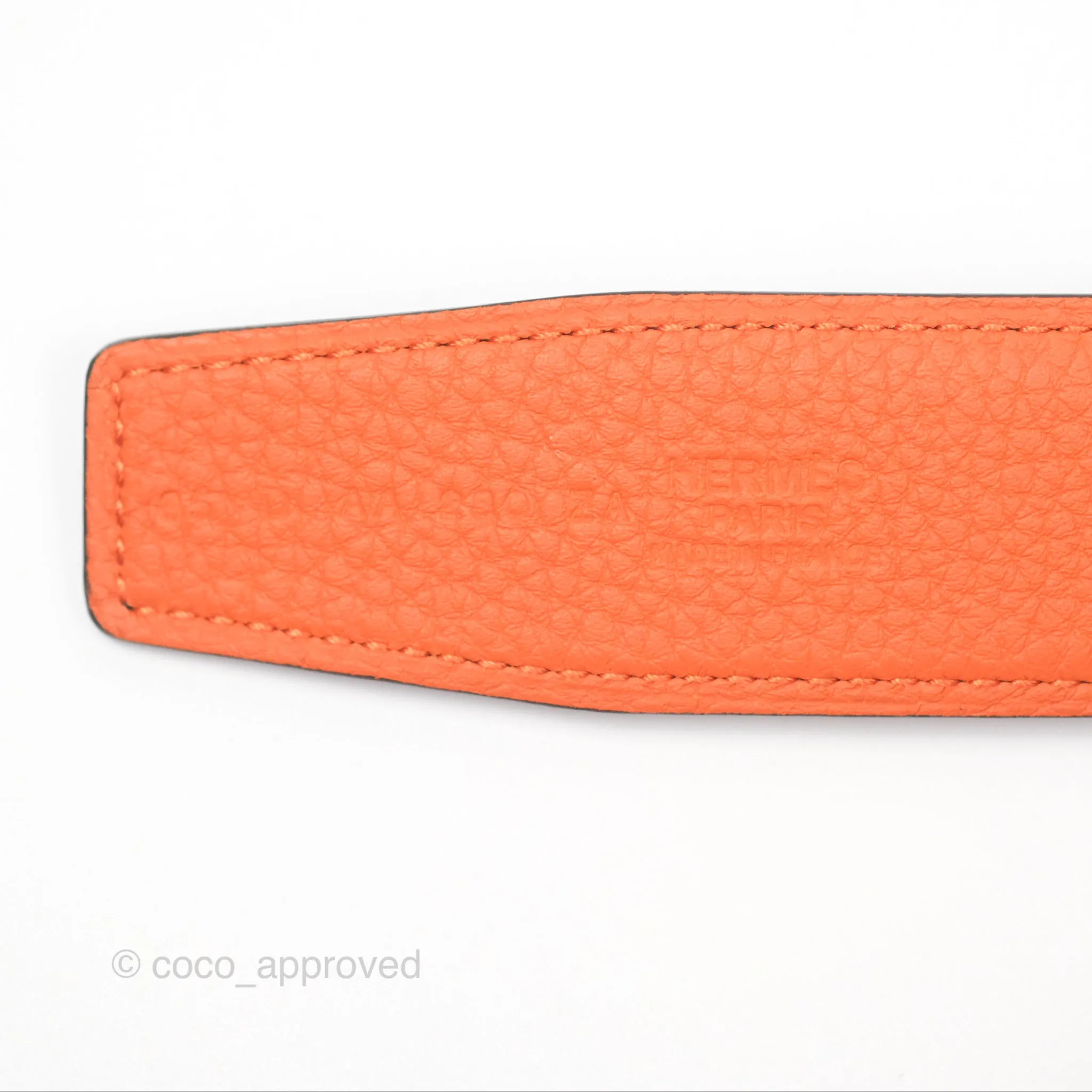Hermès H Speed Belt Buckle & Reversible Leather Strap Black Silver Hardware 32mm